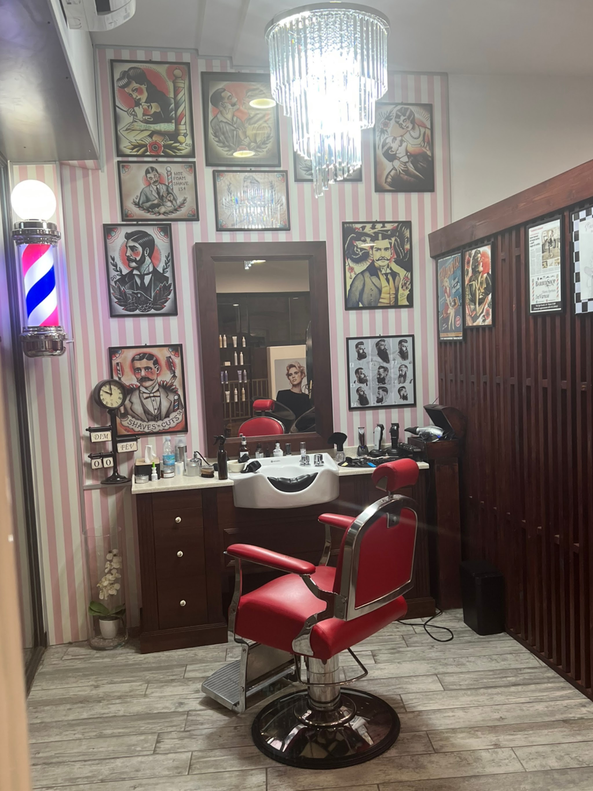 La postazione barber dallo stile vintage